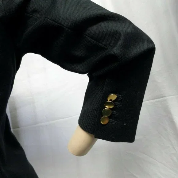 "ANN TAYLOR" BLACK CLASSIC DRESS CAREER CASUAL BLAZER JACKET SIZE: 6 NWT - Picture 2 of 3
